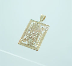 14KT YELLOW GOLD ACE OF HEARTS PENDANT