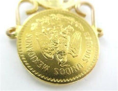 22K GOLD COIN 14KT GOLD FRAME ESTADOS UNIDOS MEXICAN CINCO PESOS (990056860)