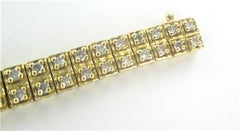 14KT YELLOW GOLD BRACELET BANGLE TENNIS JEWELRY 110 DIAMONDS 7.7CT