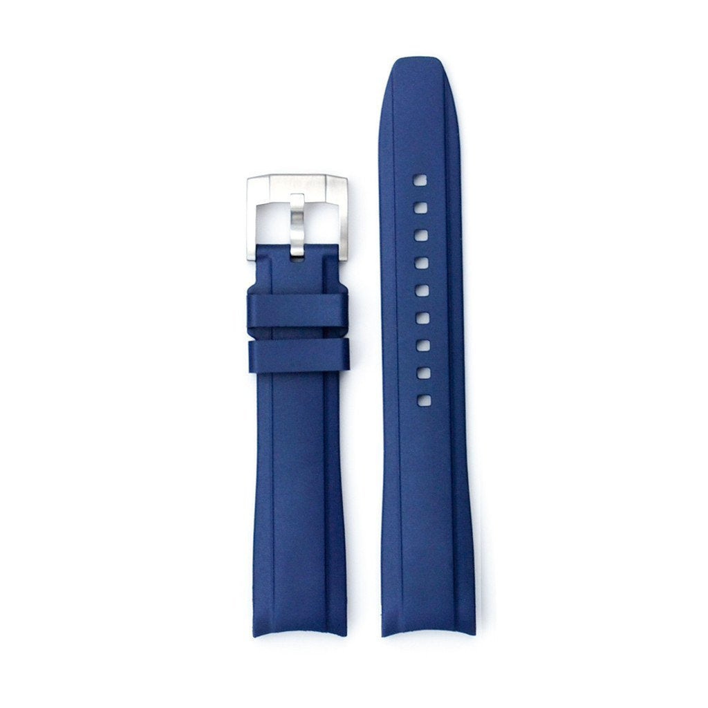 Everest Navy Blue Rubber Strap For Rolex Watch EH5