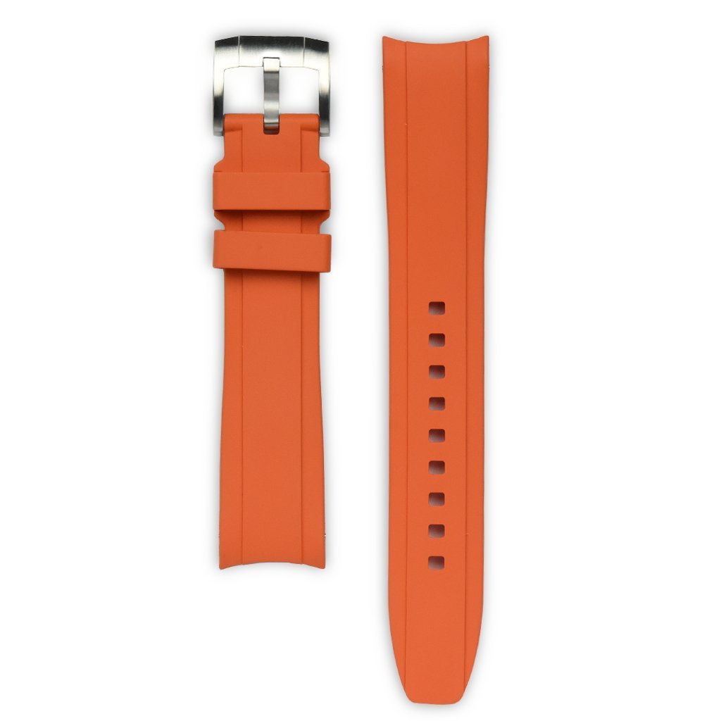 Everest Orange Rubber Strap For Rolex Watch EH5