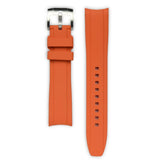 Everest Orange Rubber Strap For Rolex Watch EH5