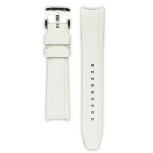 Everest White Rubber Strap For Rolex Watch EH5