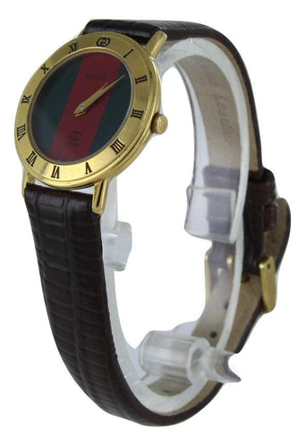 nao　GUCCI 腕時計　ヴィンテージ？　ダイヤ？ Gucci 5400L 18K Gold Plated Black Dial Women's Watch Vintage 1980