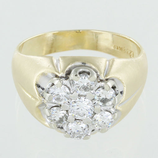GENTS 14KT GOLD DIAMOND RING SIZE 9