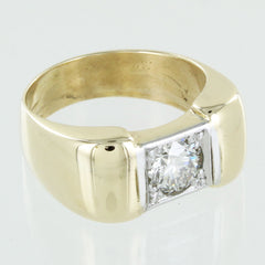 MENS 14KT DIAMOND SOLITAIRE RING SIZE 6.5